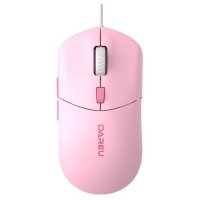 Мышь проводная Dareu LM121 Pink (розовый), DPI 800/1600/2400/6400, подсветка RGB, размер 116x35x60мм, 1,8м 