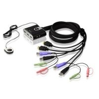 Переключатель электронный ATEN 2-Port USB HDMI/Audio Cable KVM Switch with Remote Port Selector (CS692-AT) CS692-AT