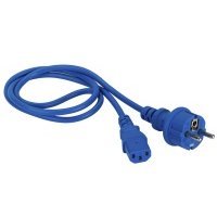 Шнур питания C13-Schuko прямая, 3х0.75, 220В, 10А, синий, 1 метр (LAN-PP13/SH-1.0-BL)