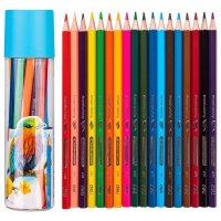 Карандаши цв. Deli EC111-18 Color Emotion шестигран. липа 18цв. пласт.туб. (18шт) 