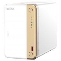 Сетевой RAID-накопитель QNAP 2 отсека 3,5"/2,5", 1 порт 2,5 GbE BASE-T, HDMI-порт, 2 слота M.2 2280 NVMe SSD, Intel Celeron N4505 до 2,9 ГГц TS-262-4G