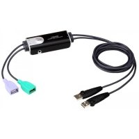 Переключатель сигналов клавиатуры и мыши ATEN 2-Port USB Boundless Cable KM Switch (CS62KM-AT) CS62KM