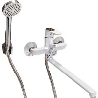 Универсальный смеситель РМС Sl123 006E белый, хром SL123-006E