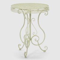 Стол садовый декоративный Anxi jiacheng 52x52x66 см античный белый 