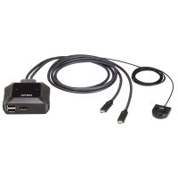 Квм переключатель ATEN 2-Port USB-C 4K DisplayPort Cable KVM Switch (US3312-AT) US3312