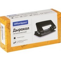 Дырокол на 10 листов, металлический, черный 
