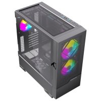 Корпус eATX Powercase CKR-A3 черный, без БП, боковая панель из закаленного стекал, USB Type-C, 2*USB 3.0, audio Kratos