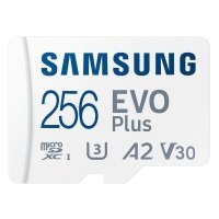 Карта памяти Samsung microSDXC 256GB EVO PLUS microSDXC Class 10 UHS-I, U3 + SD адаптер MB-MC256KA/KR