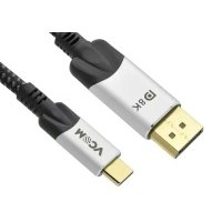 Кабель-адаптер VCOM USB 3.1 Type-Cm/DP(m) 8K, 60Hz, 1.8m, Alumi Shell CU422MCV-1.8M