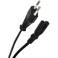 VCOM CE023-CU0.5-1.8M Кабель для аудио-видео техники IEC-320-C7--розетка 220V, 2-pin, 1,8м ,медный [4895182222731] 