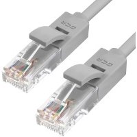 Greenconnect Патч-корд прямой 6.0m UTP кат.5e, серый, позолоченные контакты, 24 AWG, литой, GCR-LNC03-6.0m, ethernet high speed 1 Гбит/с, RJ45, T568B Greenconnect RJ45(m) - RJ45(m) Cat. 5e U/UTP PVC 6 
