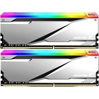 Модуль памяти DDR5 32GB (2*16GB) Netac Z RGB silver PC5-57600 7200MHz CL34 heatsink 1.4V NTZED5P72DP-32S