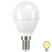 Лампа светодиодная Lexman P45 E14 175-250 В 7 Вт матовая 600 лм теплый белый свет 