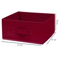 Короб Spaceo KUB 31x31x15 см 14.4 л полипропилен цвет красный 