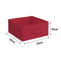 Короб Spaceo KUB 31x31x15 см 14.4 л полипропилен цвет тёмно-красный 