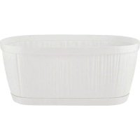 Горшок цветочный Ingreen Barcelona 27.7х14.4х12.2 см v2.7 л пластик белый 