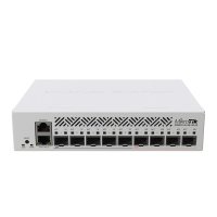Коммутатор MikroTik Cloud Router Switch CRS310-1G-5S-4S+IN with 800 MHz CPU, 256 MB RAM, 4xSFP+, 5xSFP cages, 1xGBit LAN port, RouterOS L5, desktop case, rackmount ears, PSU (CRS310-1G-5S-4S+IN) CRS310-1G-5S-4S+IN