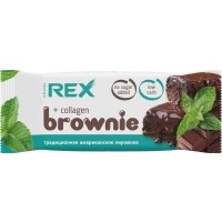 Пирожное Proteinrex Брауни протеиновое мята с коллагеном 50г 