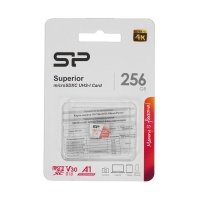 Карта памяти microSD 256GB Silicon Power Superior A1 microSDXC Class 10 UHS-I U3 100/80 Mb/s SP256GBSTXDV3V20