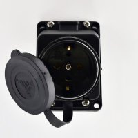 Розетка 1-ая с заглушкой 106-0400-0104/104 Каучук