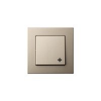 Переключатель одноклавишный перекрестный Liregus EPSILON 28-305 28-305 Epsilon шампань ()