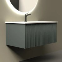 Тумба с раковиной La Fenice Terra 80 серая 