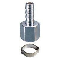 переходник FUBAG 1/4"F на елочку 10мм с обжимным кольцом 10х15мм 180252 В