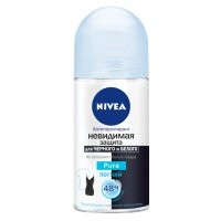 дезодорант женский NIVEA Легкий: Невидимый для черного и белого, 50 мл, ролик 