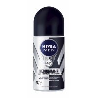 дезодорант мужской NIVEA MEN Невидимый для черного и белого, 50 мл, ролик 