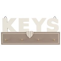 ключница KEYS 240х25х110мм МДФ/металл 