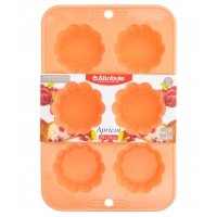 форма ATTRIBUTE Apricot 6 ячеек 28х18см для кексов силикон 