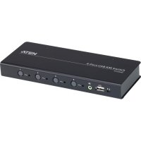 4-портовый USB КМ-переключатель с функцией Boundless Switching (кабели включены) ATEN CS724KM 