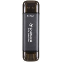 Внешний жесткий диск 512Gb Transcend TS512GESD310C серый USB-C USB-C 512Gb (TS512GESD310C)