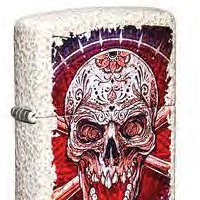 Зажигалка ZIPPO Skull Design с покрытием Mercury Glass, латунь/сталь 