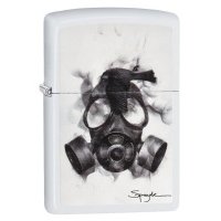 Зажигалка ZIPPO Spazuk с покрытием White Matte, латунь/сталь, белая 