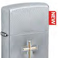 Зажигалка ZIPPO Cross Design с покрытием Satin Chrome, латунь/сталь, серебристая 
