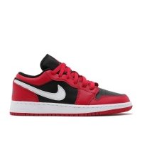 Кроссовки Air Jordan 1 Low GS Black Very Berry, красный GS Black Very Berry