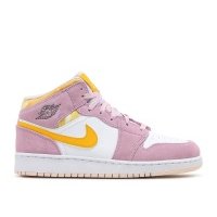 Кроссовки Air Jordan 1 Mid SE GS Arctic Pink, розовый SE GS Arctic Pink