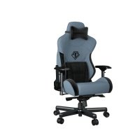 Кресло игровое Anda Seat T-Pro 2, цвет голубой/чёрный, размер XL (180кг), материал ткань (модель AD12XL) 