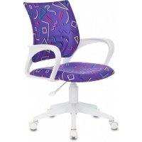 Кресло детское Бюрократ BUROKIDS 1 W, обивка: ткань, цвет: фиолетовый 