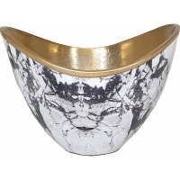 Декоративная чаша Glasar 25x25x18 см черная 