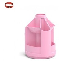 Подставка настольная ErichKrause Mini Desk Pastel вращающаяся пластиковая розовая 