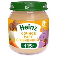 Пюре мясное Heinz Сочное рагу с говядиной с 8 мес., 115 г 