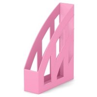 Подставка для бумаг вертикальная ErichKrause Office Pastel пластиковая 75мм,розовая 