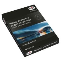 Акварель художественная Гамма Старый мастер, 12 цветов, 9 мл 