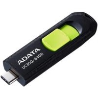 Накопитель USB 3.2 64GB ADATA Type-C, черный/зеленый UC300