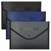 Папка-конверт на кнопке ErichKrause MEGAPOLIS пластиковая, A4+ 