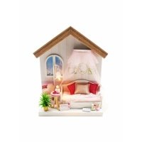 Румбокс Hobby Day / Diy House "Клубничный смузи", S911 Интерьерный конструктор Румбокс Клубничный смузи