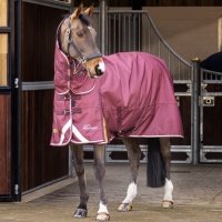 SHIRES HIGHLANDER Попона прогулочная для лошади с капором "Plus Lite", 1200D, 100g, 135 см, марун