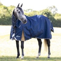 SHIRES HIGHLANDER Попона прогулочная для лошади с капором "Plus Lite", 1200D, 0g, 165 см, нави 